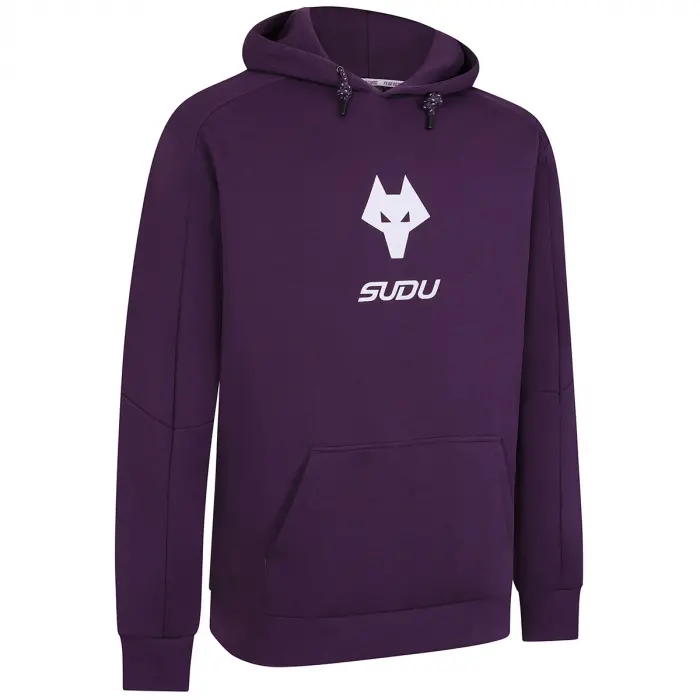 Wolverhampton Wanderers Shop | 2025-26 Coaches Travel Hoodie – Purple Wolverhampton Wanderers Merchandise